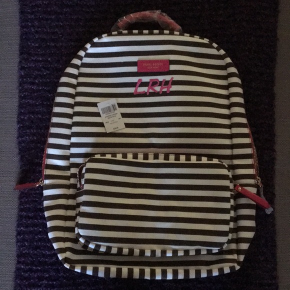 henri bendel striped backpack